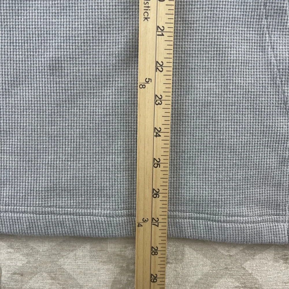 The North Face Mens‎ Gray Waffle Knit Thermal Hoodie Kangaroo Pocket Large